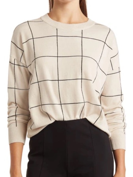 Tahari Checkered Sweater